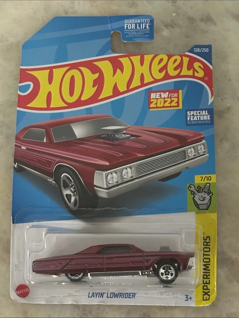 Hot Wheels Layin' Lowrider Toy Car - Maroon and Silver